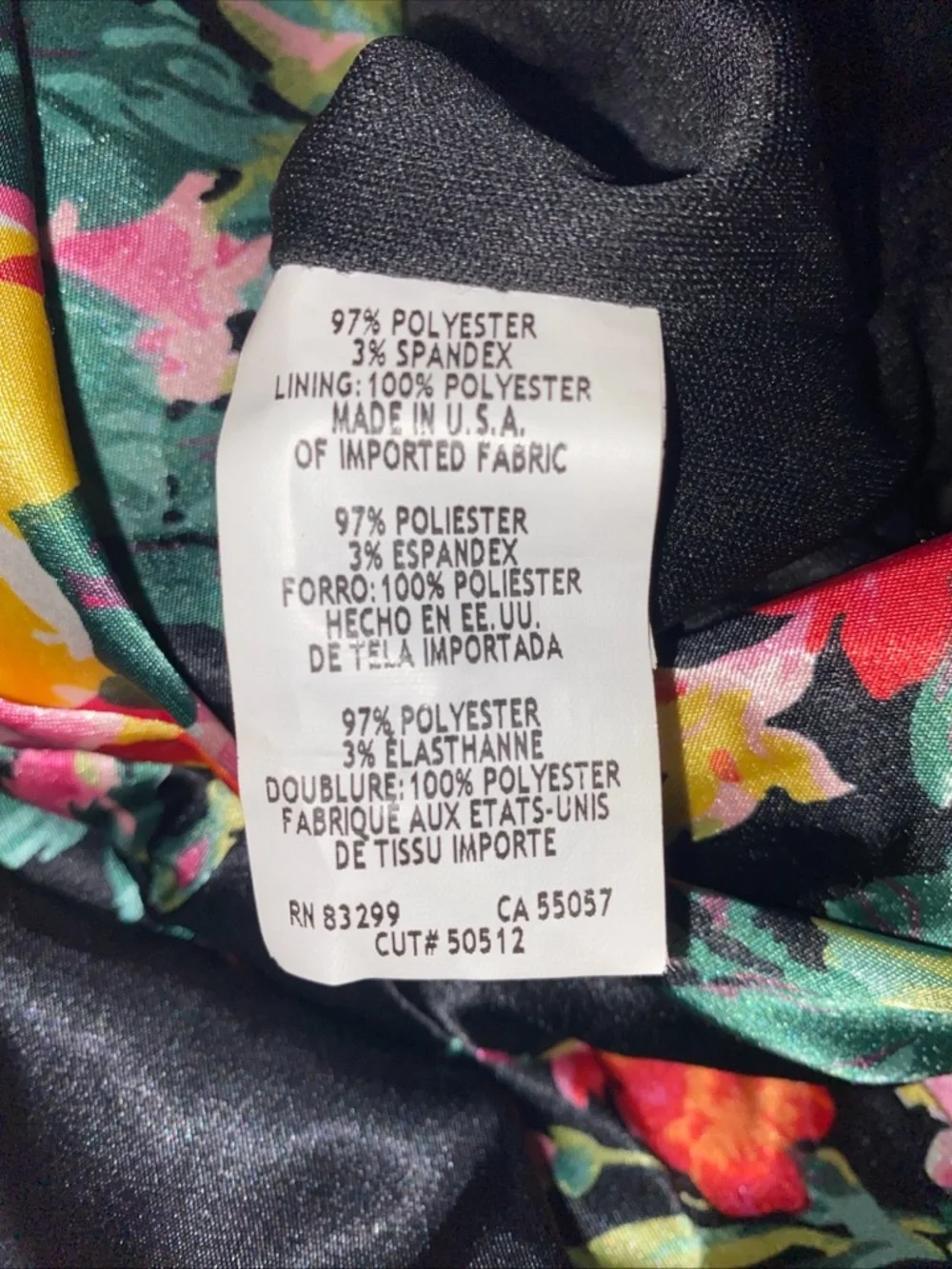 Jump Apparel Prom Gown  Dress 7/8 Black Floral Multi Colored - Picture 6 of 16